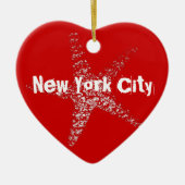 Starfish-Herz-Verzierung NYC oder (kennzeichnen Keramik Ornament (Vorne)