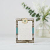 Starfish-Hibiskus-Vintage hölzerne Geschäfts-Karte Visitenkarte (Stehend Vorderseite)