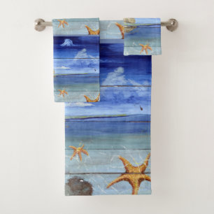 Starfish-Himmel-zusammenpassendes Bad-Tuch-Set Badhandtuch Set