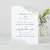 Starfish Hochzeit Einladung (Stehend Vorderseite)