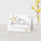 Starfish Hochzeit in Urlaubsort Karte (Gelbe Blume)