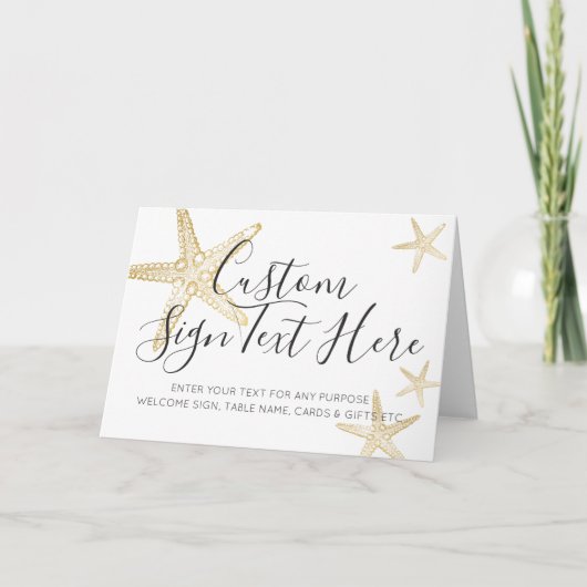 Starfish Hochzeit in Urlaubsort Karte (Vorderseite)