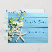 Starfish Hochzeit rettet die Termine mit Orhiden Ankündigungspostkarte (Vorne/Hinten)