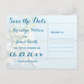 Starfish Hochzeit rettet die Termine mit Orhiden Ankündigungspostkarte (Rückseite)