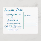 Starfish Hochzeit Speichern Sie das Datum Postkart Ankündigungspostkarte (Rückseite)