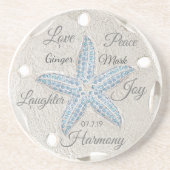 Starfish Hochzeit-Untersetzer Getränkeuntersetzer (Vorne)