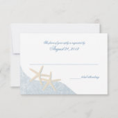 Starfish Hochzeitkarte RSVP Karte (Vorderseite)