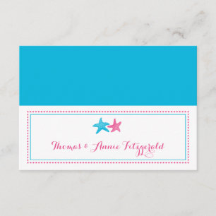 Starfish-Hochzeits-Eskorte-Karten Einladung