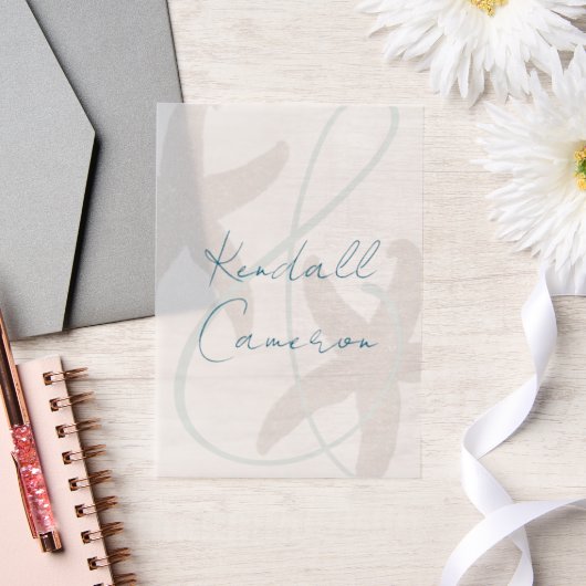 Starfish Hochzeitsbride und Groomnamen Pergament Einladungen (Hochzeit)