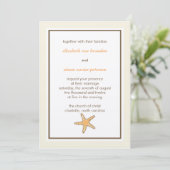 Starfish - Hochzeitskarte Einladung (Stehend Vorderseite)