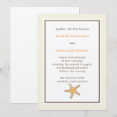Starfish - Hochzeitskarte Einladung (Vorne/Hinten)