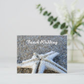 Starfish Hochzeitskarte Postkarte (Stehend Vorderseite)
