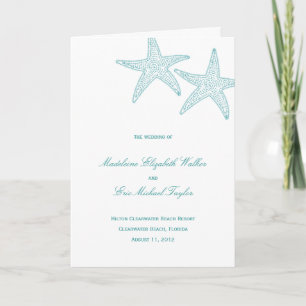 Starfish Hochzeitskarte Programm