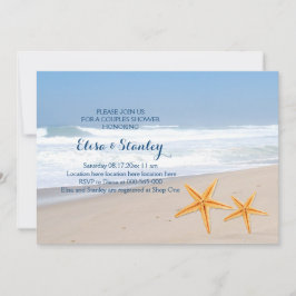 Starfish Hochzeitspaare am Strand Dusche Einladung