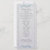 Starfish Hochzeitsprogramm Einladung (Rückseite)