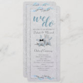 Starfish Hochzeitsprogramm Einladung (Vorne/Hinten)