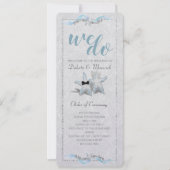 Starfish Hochzeitsprogramm Einladung (Vorderseite)