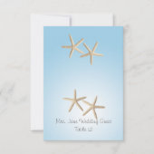Starfish Hochzeitssitze Platzkarte (Vorderseite)
