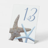 Starfish Hochzeitsstift Stehende Tischnummer Sockelschild (Vorderseite)