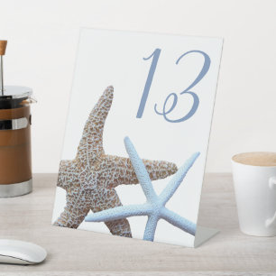 Starfish Hochzeitsstift Stehende Tischnummer Sockelschild