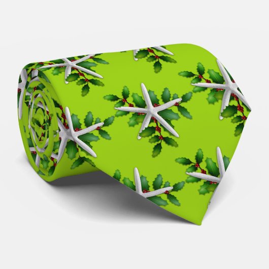 Starfish Holly Weihnachtsferien Krawatte (Gerollt)