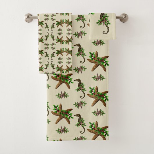 Starfish Horst Weihnachtsbadehandtuch Set (Insitu)