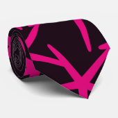Starfish Hot Pink Black Nautical Beach Style Gesch Krawatte (Gerollt)