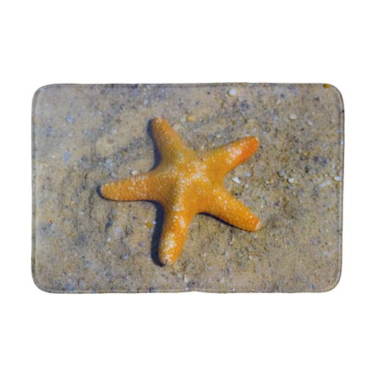 Starfish im Sand Badematte (Vorderseite)