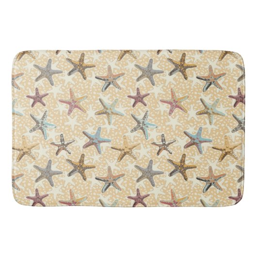 Starfish im Sand Badematte (Vorderseite)
