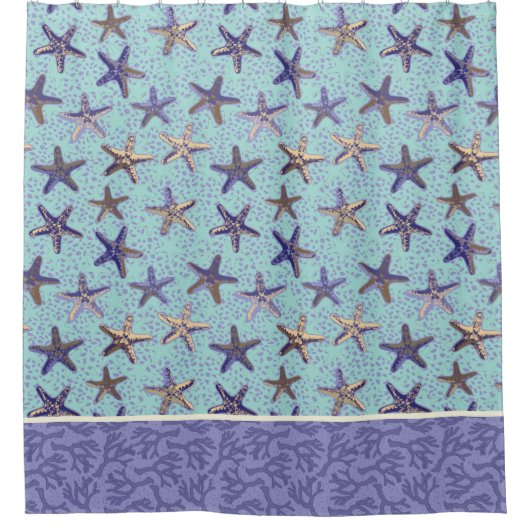 Starfish im Sandduschvorhang Duschvorhang (Vorderseite)