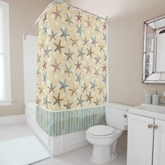 Starfish im Sandduschvorhang Duschvorhang (Beispiel)