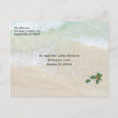 Starfish im Silvesterabend-Party laden ein Postkarte (Rückseite)