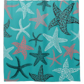Starfish im Türkis-Meer Duschvorhang (Vorderseite)