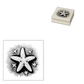Starfish in Black Gummistempel (Stempel)
