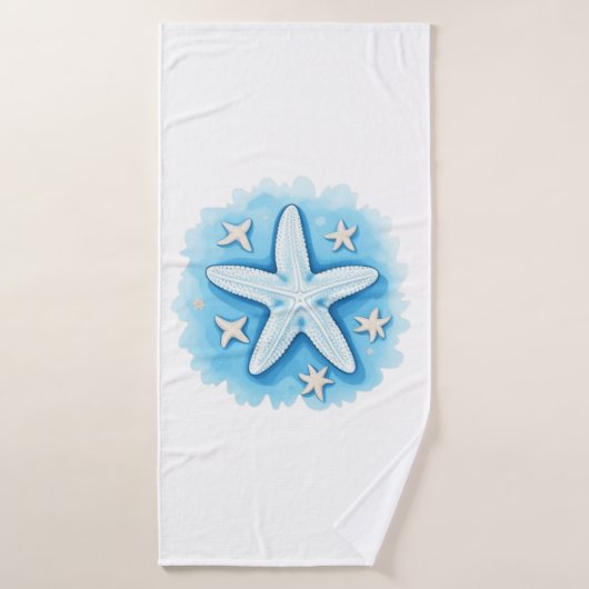 Starfish in Blau Badehandtuch (Badehandtuch)