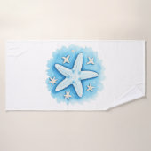 Starfish in Blau Badehandtuch (Badehandtuch)