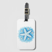 Starfish in Blue Gepäckanhänger (Vorderseite Vertikal)