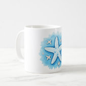 Starfish in Blue Kaffeetasse (Vorderseite Links)
