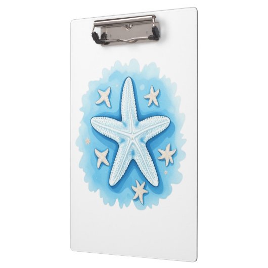 Starfish in Blue Klemmbrett (Links)