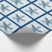 Starfish in den blauen Seetönen Geschenkpapier (Ecke)