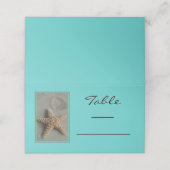 Starfish in der Sand Beach Platzkarte (Außenseite Aufgefaltet)