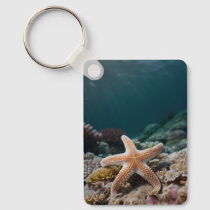 Starfish in der Tiefsee Schlüsselanhänger