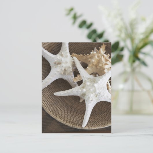Starfish in einem Korb Postkarte (Stehend Vorderseite)