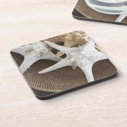 Starfish in einem Korb Untersetzer (Linke Seite)
