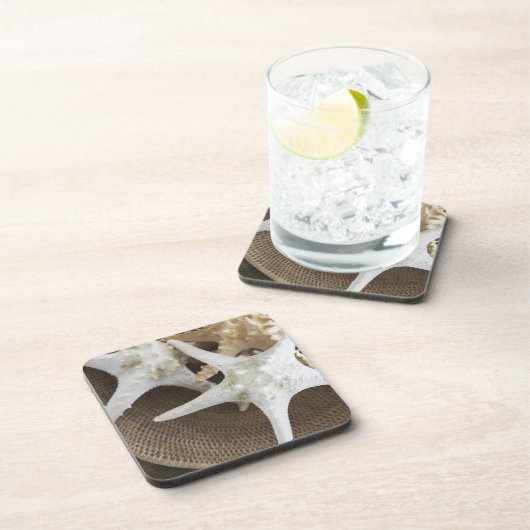 Starfish in einem Korb Untersetzer (Rechte Seite)