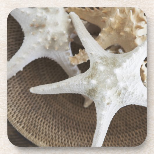 Starfish in einem Korb Untersetzer (Vorderseite)