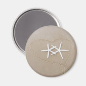 Starfish in Heart Magnet (Vorderseite/Rückseite)