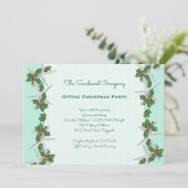 Starfish in Holly Borders Office Christmas Party Einladung (Stehend Vorderseite)