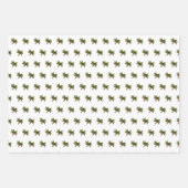 Starfish in Holly Tropical Christmas Pattern White Geschenkpapier Set (Vorderseite 3)
