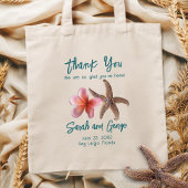 Starfish in Plumeria Begrüßungstasche Tragetasche